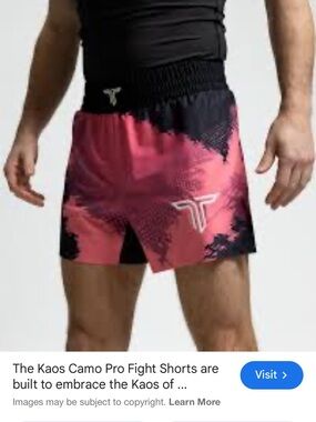 Kaos Camo Pro Men's Athletic Shorts in Pink & Black